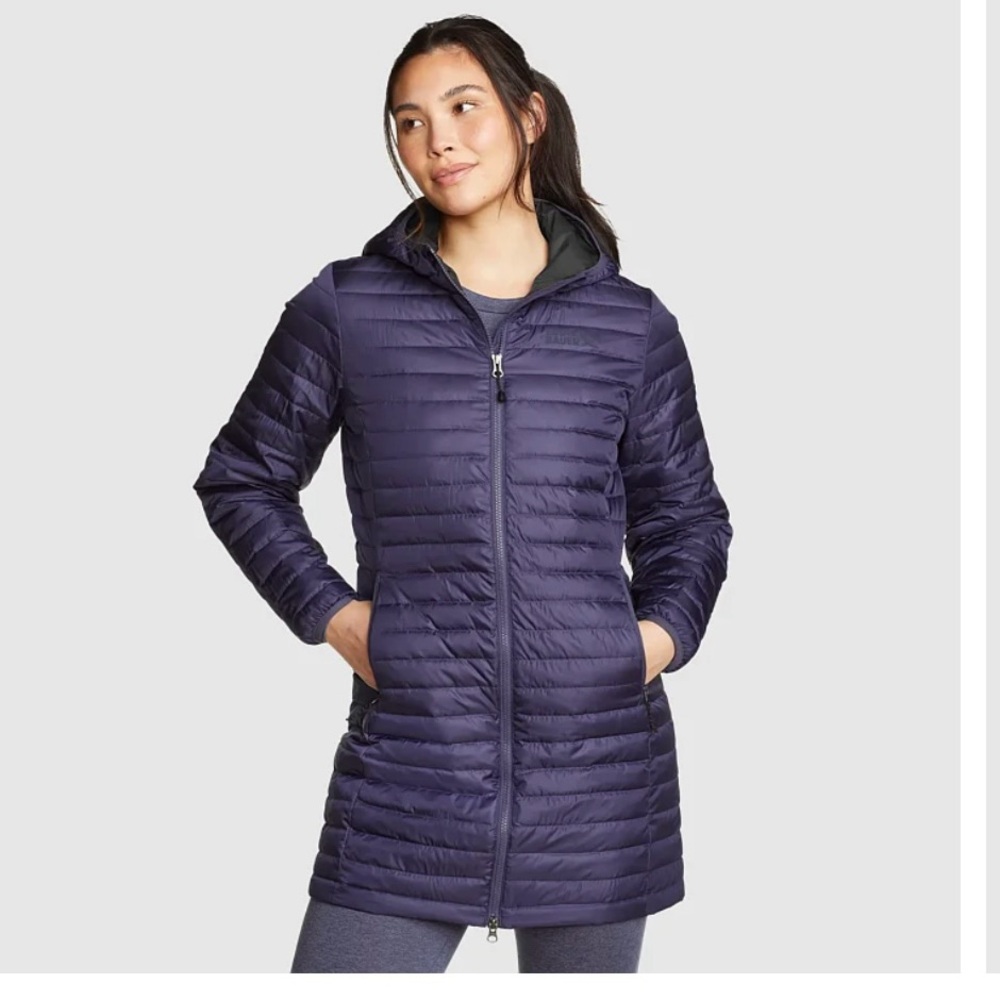 NWOT Eddie Bauer Microlight Packable Parka in Amethyst, size S